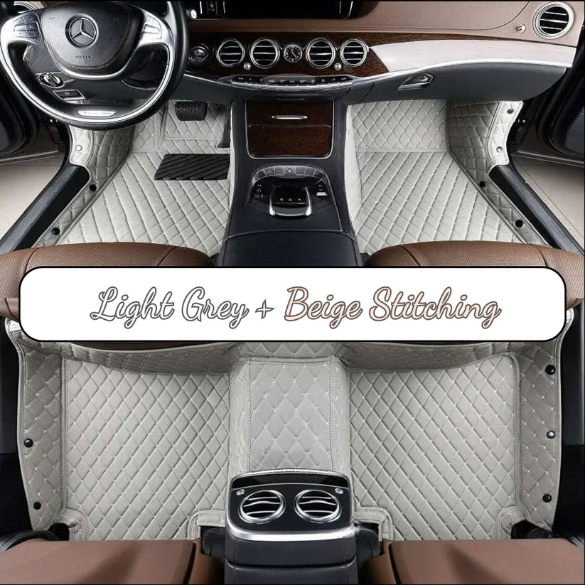 GRAY DIAMOND PATTERN CAR MATS SE