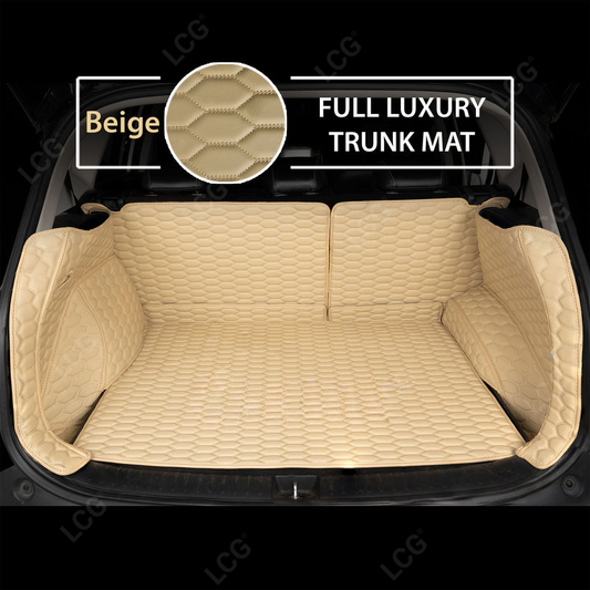 BEIGE 3D SERIES HONEY COMB LUXURY TRUNK CAR MATS SET