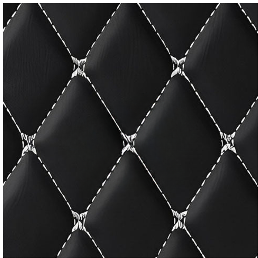 BLACK & WHITE DIAMOND PATTERN CAR MATS SET