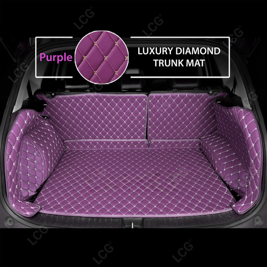 LAVENDER PURPLE 3D SERIES DIAMOND LUXURY TRUNK CAR MATS SET
