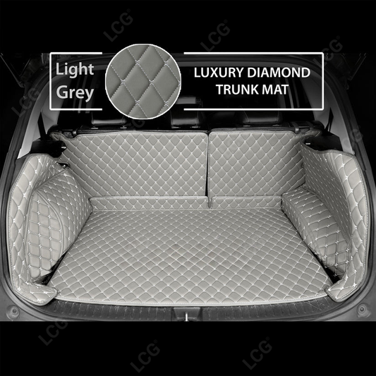 LIGHT GRAY 3D SERIES DIAMOND LUXURY TRUNK CAR MATS SET