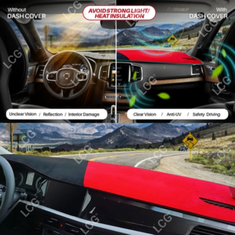 Wine Red Custom Fit Car Dash Covers