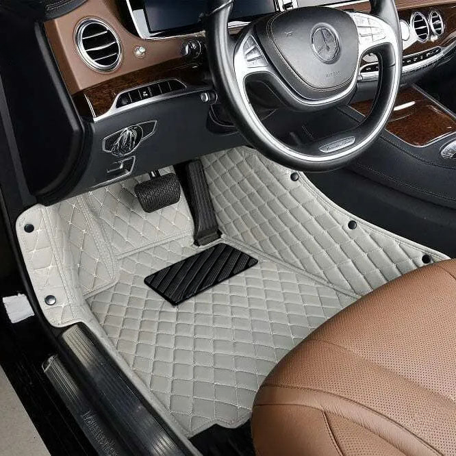 GRAY DIAMOND PATTERN CAR MATS SE
