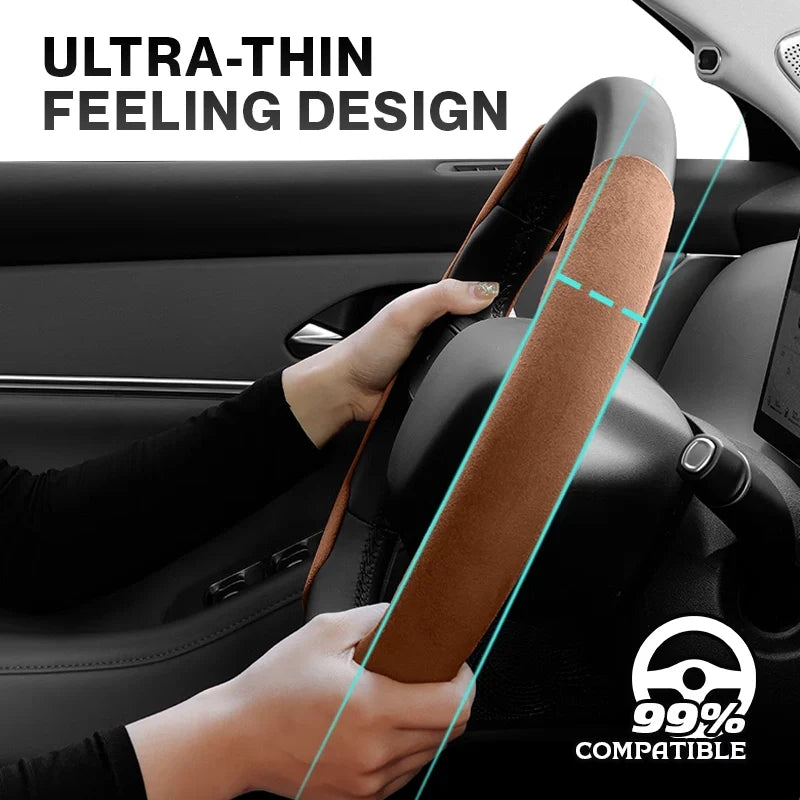 Aventra Premium Microfiber Suede Steering Wheel Cover