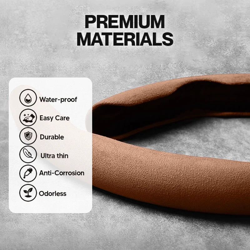 Aventra Premium Microfiber Suede Steering Wheel Cover
