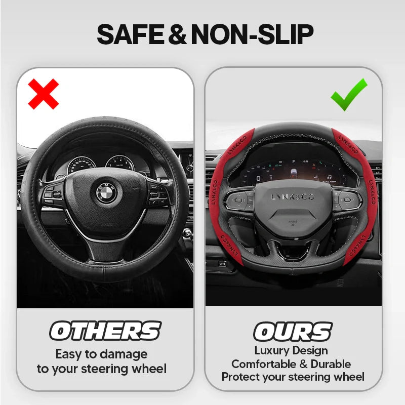 Aventra Premium Microfiber Suede Steering Wheel Cover