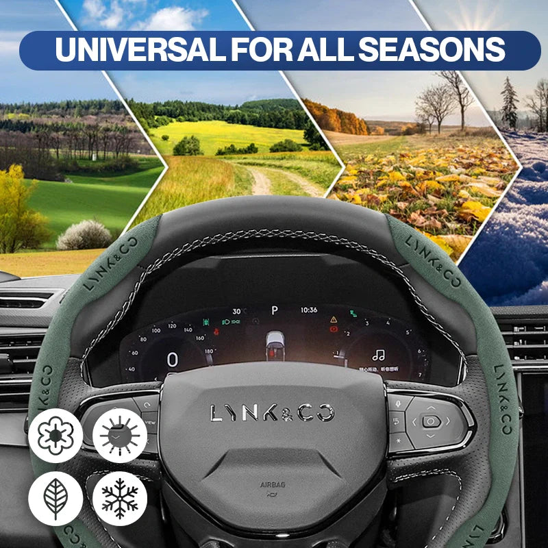 Aventra Premium Microfiber Suede Steering Wheel Cover