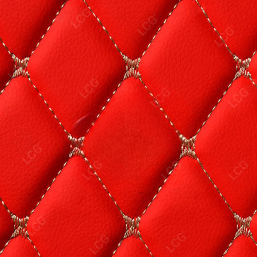 FERRARI RED STITCHING 3D SERIES DIAMOND LUXURY TRUNK CAR MATS SET
