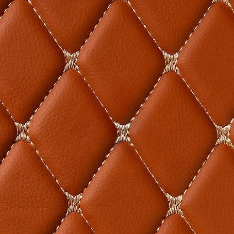 CARAMEL BROWN 3D SERIES DIAMOND LUXURY TRUNK CAR MATS SET