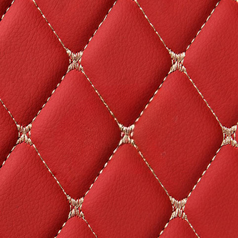 CHERRY RED 3D SERIES DIAMOND LUXURY TRUNK CAR MATS SET