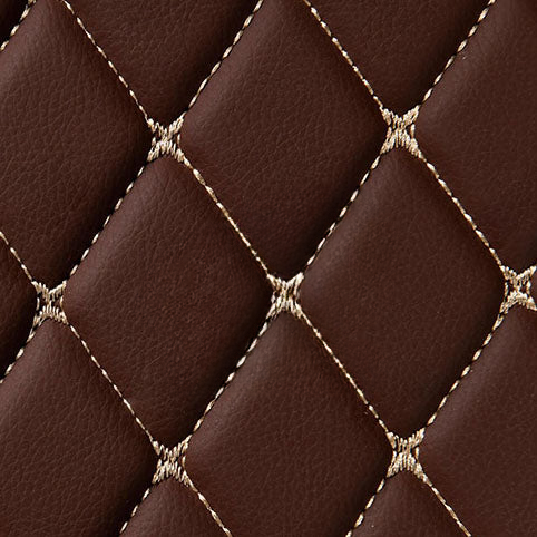 CHOCOLATE BROWN DIAMOND LUXURY BASE TRUNK CAR MATS SET