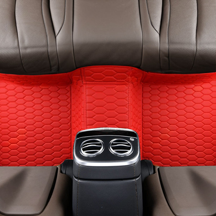 FERRARI RED HONEY COMB LUXURY CAR MATS SET