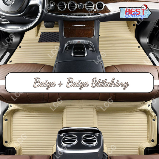 GALAXY CUSTOM SINGLE LAYER CAR MATS SET CREAM BEIGE