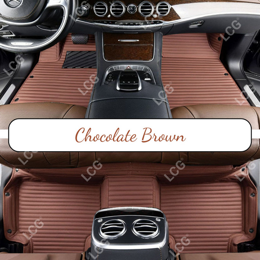 GALAXY CUSTOM SINGLE LAYER CAR MATS SET CHOCOLATE BROWN