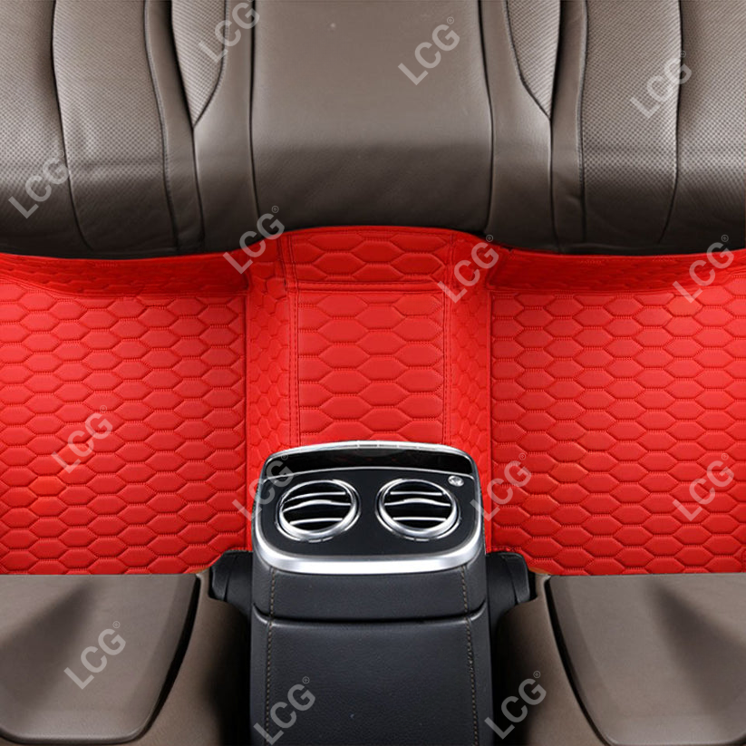 FERRARI RED HONEY COMB LUXURY CAR MATS SET