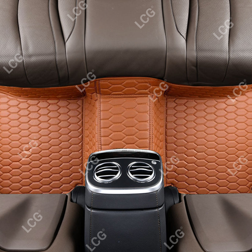 BROWN HONEY COMB LUXURY CAR MATS SET