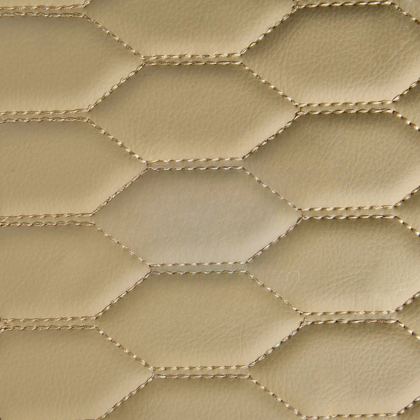 CREAM BEIGE HONEY COMB LUXURY CAR MATS SET