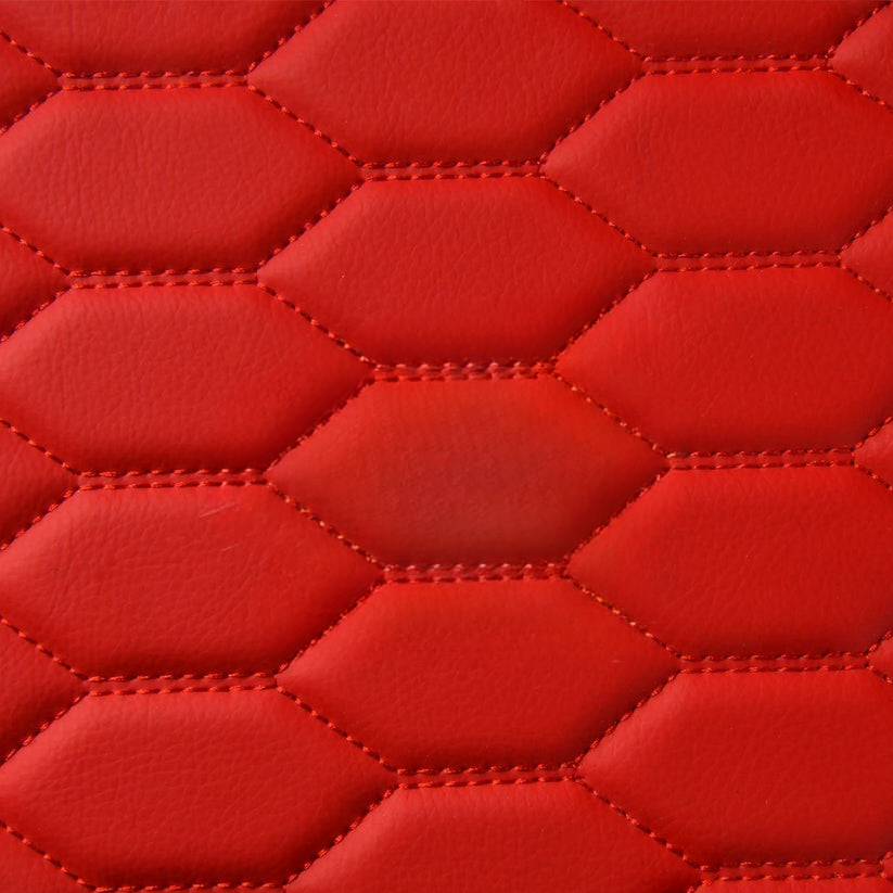 FERRARI RED HONEYCOMB LUXURY BASE TRUNK CAR MATS SET
