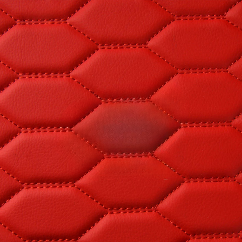FERRARI RED HONEY COMB LUXURY CAR MATS SET