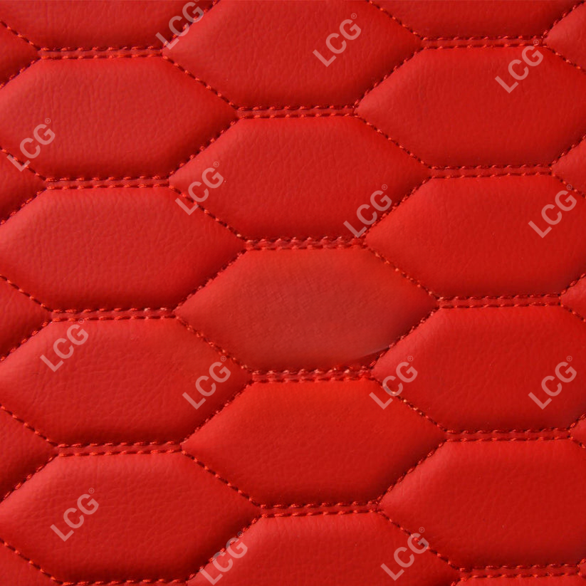 FERRARI RED HONEY COMB LUXURY CAR MATS SET
