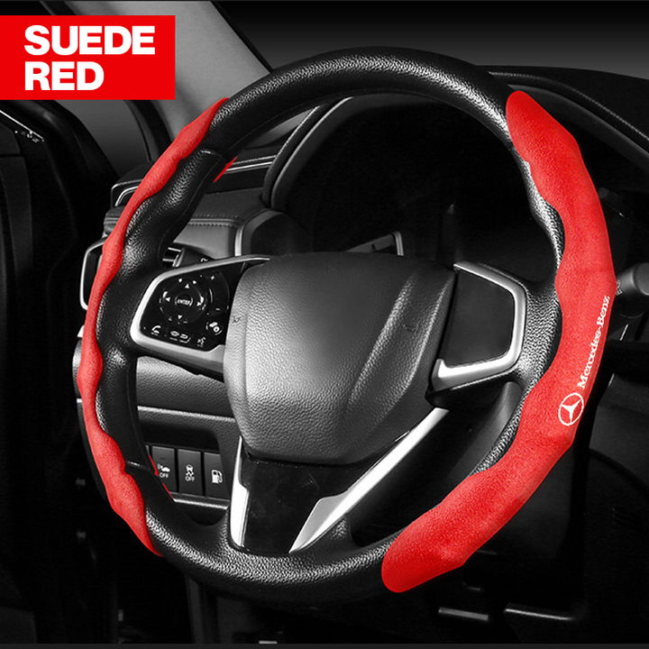 Tammy Breathable Anti Slip Leather Car Steering Wheel Cover Universal Fit