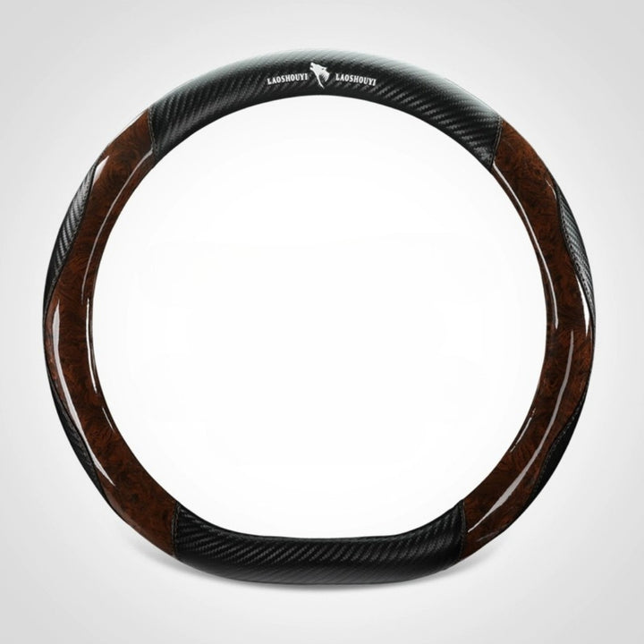 Crystal Peach Carbon Fiber High-Grade Anti-Slip Car Steering Wheel Cover