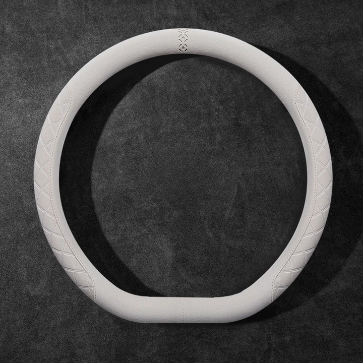 Rivo Suede Steering Wheel Cover – Non-Slip, Breathable, Sweat-Absorbing, 4-Season Universal Fit