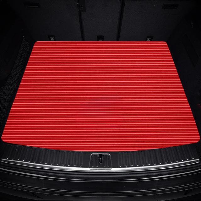 FERRARI RED STRIPE LUXURY BASE TRUNK CAR MATS SET