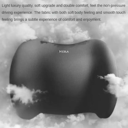 Memory Foam Car Neck Pillow – Ergonomic Headrest & Lumbar Support Cushion with Washable Cover