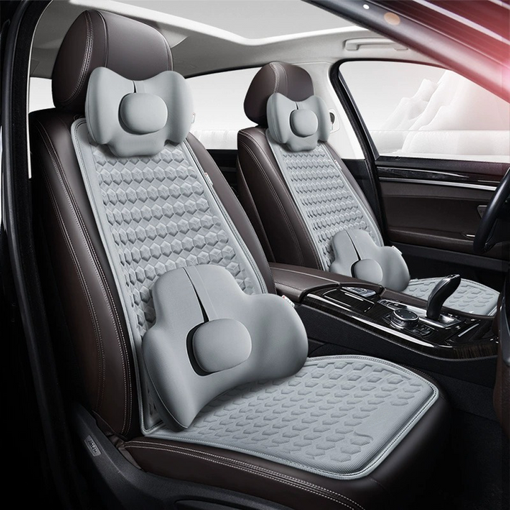 Summer Cool Car Cushion Set, High-Elastic Breathable Gel Cushion