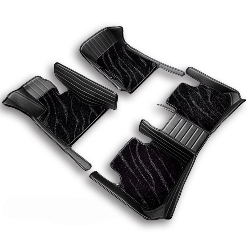 BEIGE DIAMOND BASE WITH BEIGE TOP CARPET DOUBLE LAYER GALAXY CAR MAT SET