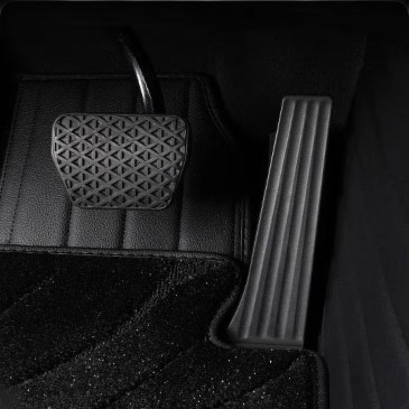 BEIGE DIAMOND BASE WITH BEIGE TOP CARPET DOUBLE LAYER GALAXY CAR MAT SET