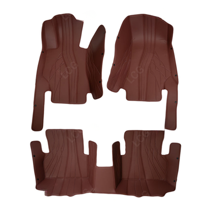 RED PATTERN DOUBLE LAYER PREMIUM CAR MATS SET
