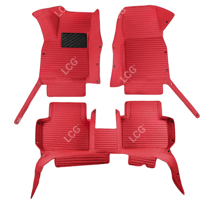 GALAXY CUSTOM SINGLE LAYER CAR MATS SET CHERRY RED