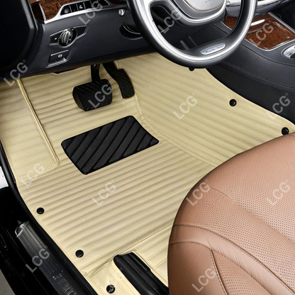 GALAXY CUSTOM SINGLE LAYER CAR MATS SET CREAM BEIGE