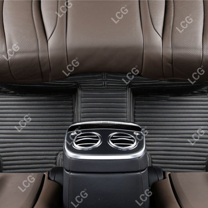 GALAXY CUSTOM SINGLE LAYER CAR MATS SET BLACK & WHITE