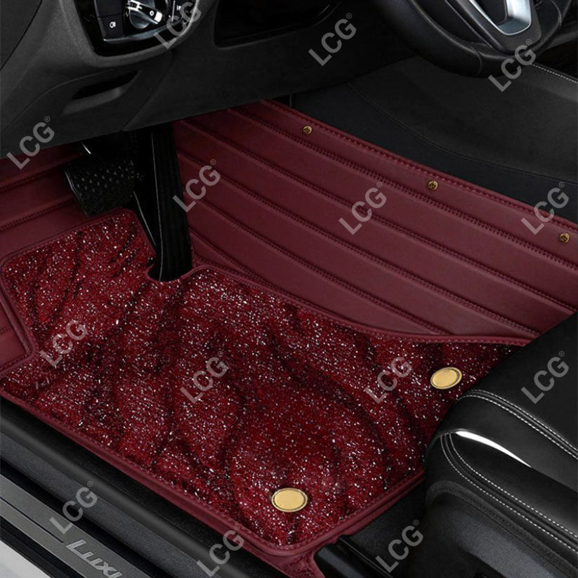 RED GALAXY CUSTOM CAR MATS SET