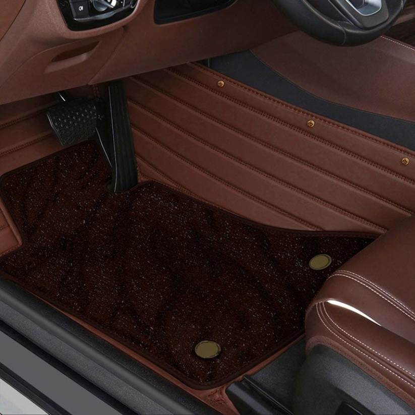 COFFEE BROWN GALAXY CUSTOM CAR MATS SET