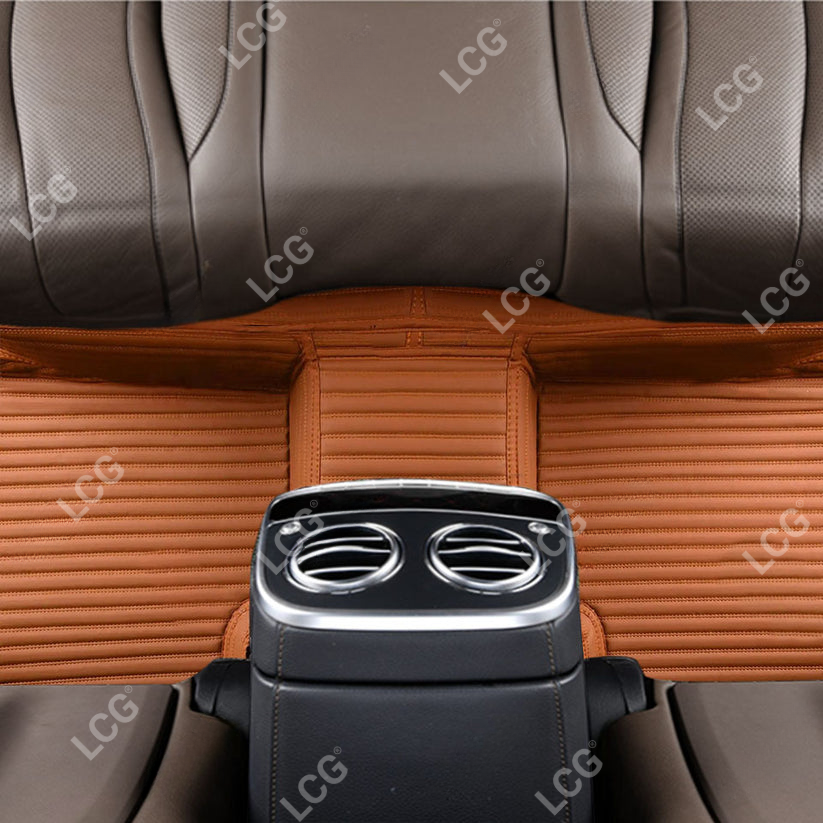 GALAXY CUSTOM SINGLE LAYER CAR MATS SET CARAMEL BROWN