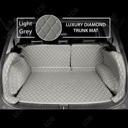 LIGHT GRAY 3D SERIES DIAMOND LUXURY TRUNK CAR MATS SET