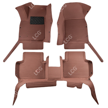 GALAXY CUSTOM SINGLE LAYER CAR MATS SET CHOCOLATE BROWN