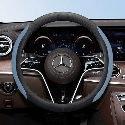 Manez Breathable Leather Steering Wheel Cover | Anti-Slip, Universal Fit