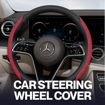 Manez Breathable Leather Steering Wheel Cover | Anti-Slip, Universal Fit