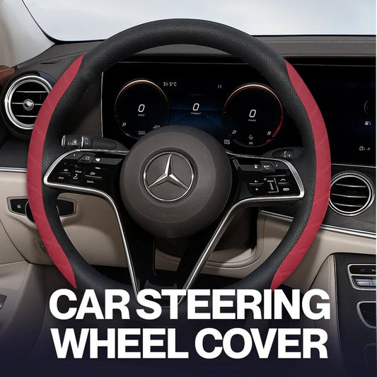 Manez Breathable Leather Steering Wheel Cover | Anti-Slip, Universal Fit