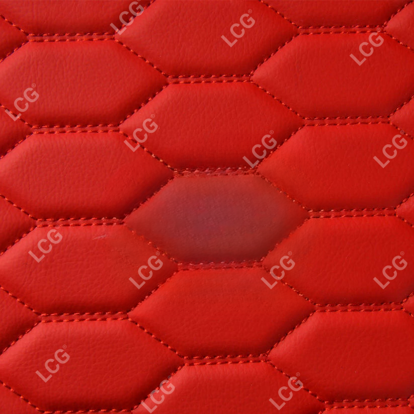 RED 3D SERIES HONEY COMB LUXURY TRUNK CAR MATS SET