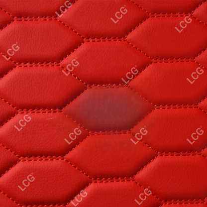 RED 3D SERIES HONEY COMB LUXURY TRUNK CAR MATS SET