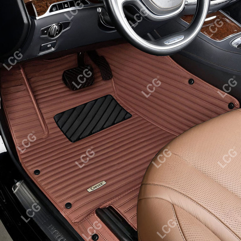 GALAXY CUSTOM SINGLE LAYER CAR MATS SET CHOCOLATE BROWN