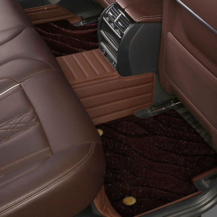 COFFEE BROWN GALAXY CUSTOM CAR MATS SET