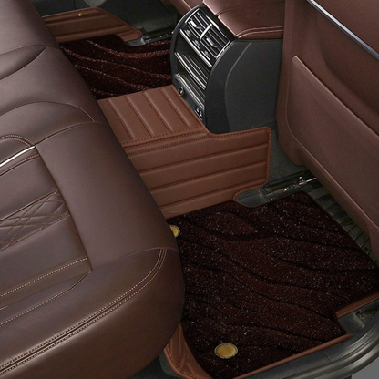 COFFEE BROWN GALAXY CUSTOM CAR MATS SET