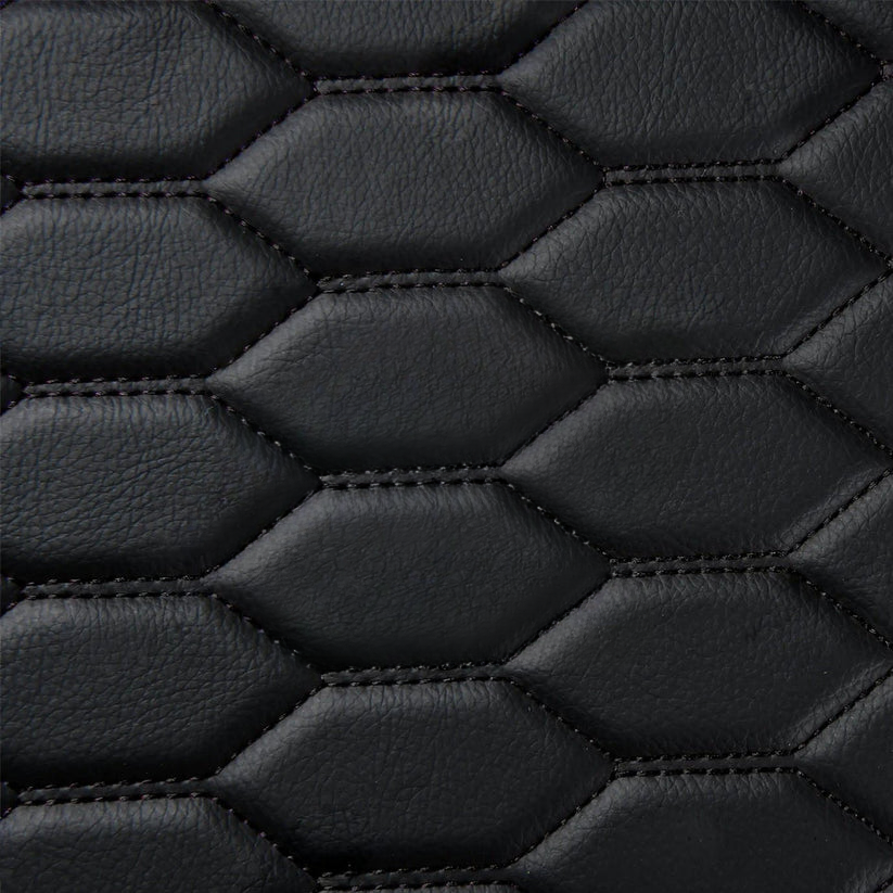 BLACK & BLACK STITCHING 3D SERIES HONEY COMB LUXURY TRUNK CAR MATS SET